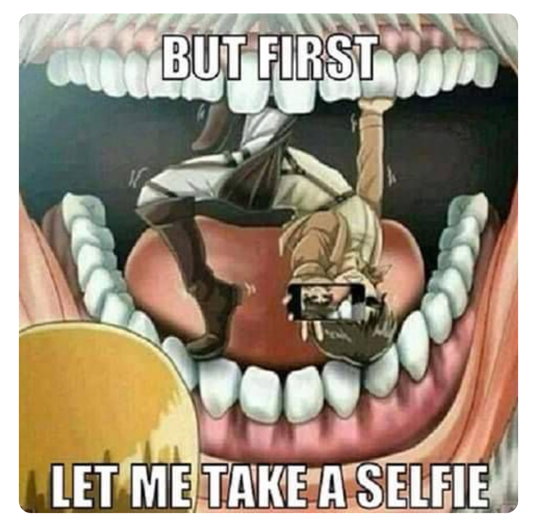 But first, le me take a selfie