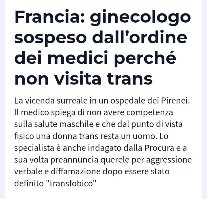 Oggi insegretini  guarderemo se questo ginecologo é stato transfobico o no:
Non é specificato se la ragazza é operata o no ma mettiamo sia operata.
