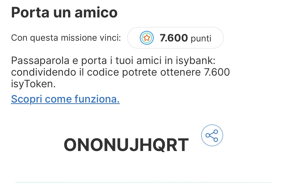 CODICE ISYBANK 30€