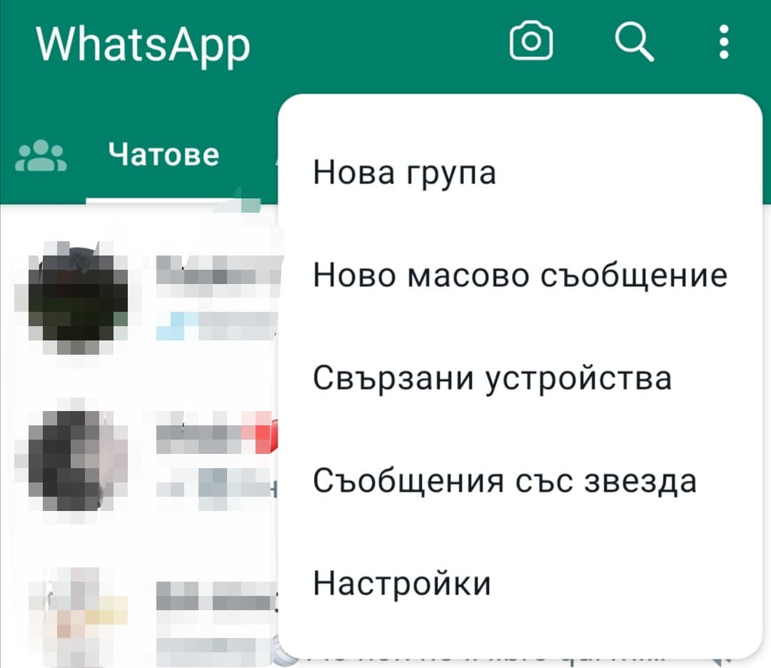 Ho cambiato la lingua di WhatsApp in bulgaro non riesco più a toglierlo 