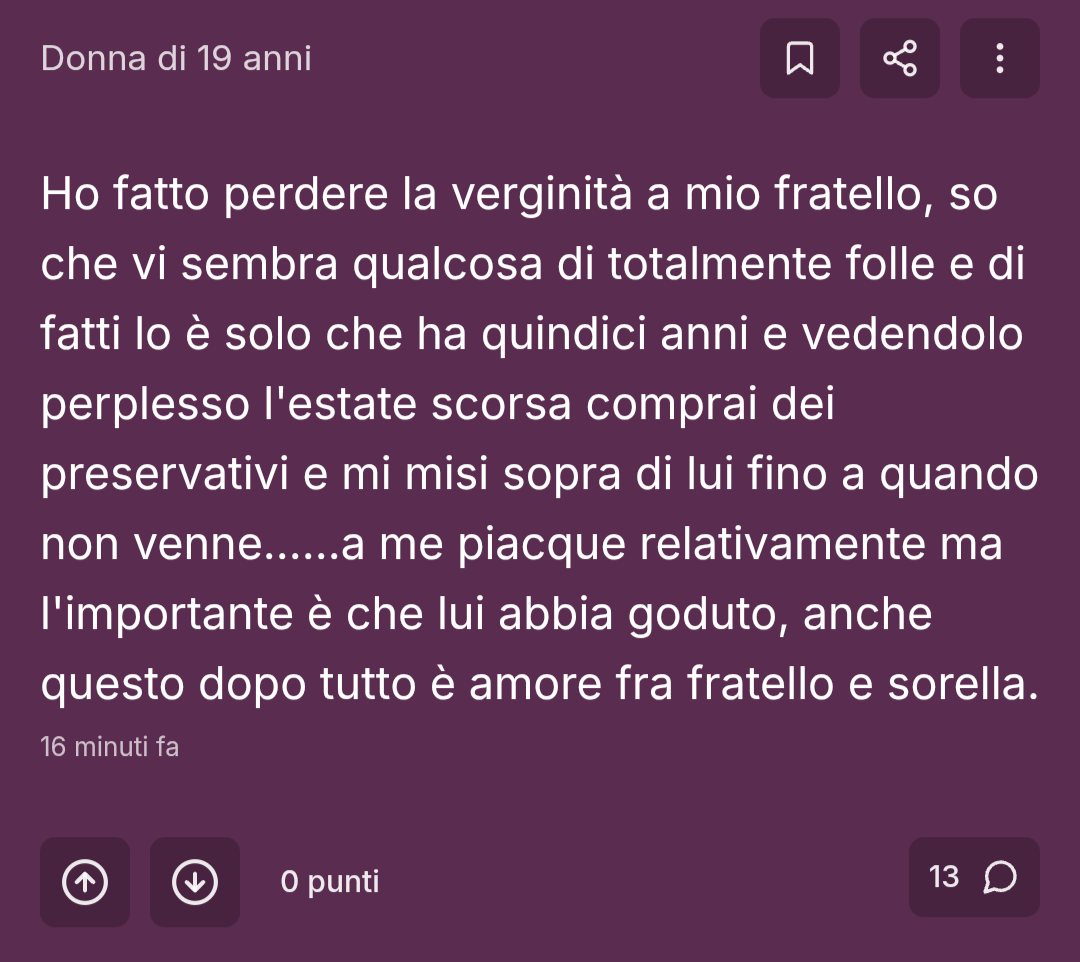Che vergogna!