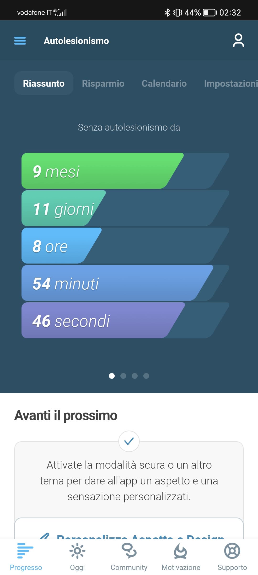 Sono fiera di me stessa però in questo momento stavo per mandare a puttane questi 9 mesi