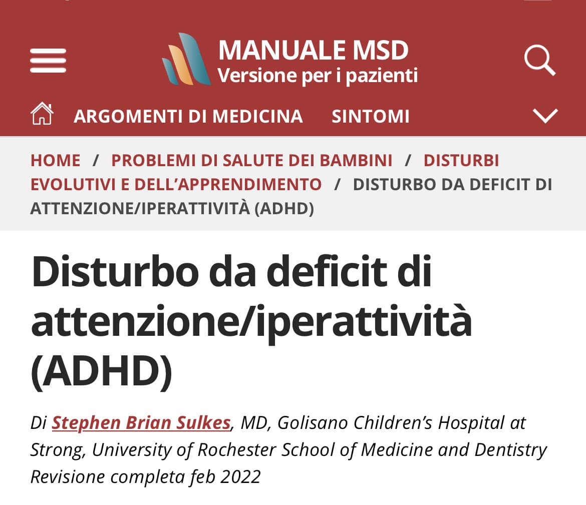 Leggendo qui: adhd è un disturbo mentale, più precisamente un disturbo neuropsichico. Non è una malattia in quanto le malattie si possono risolvere, questo no, te lo tieni a vita