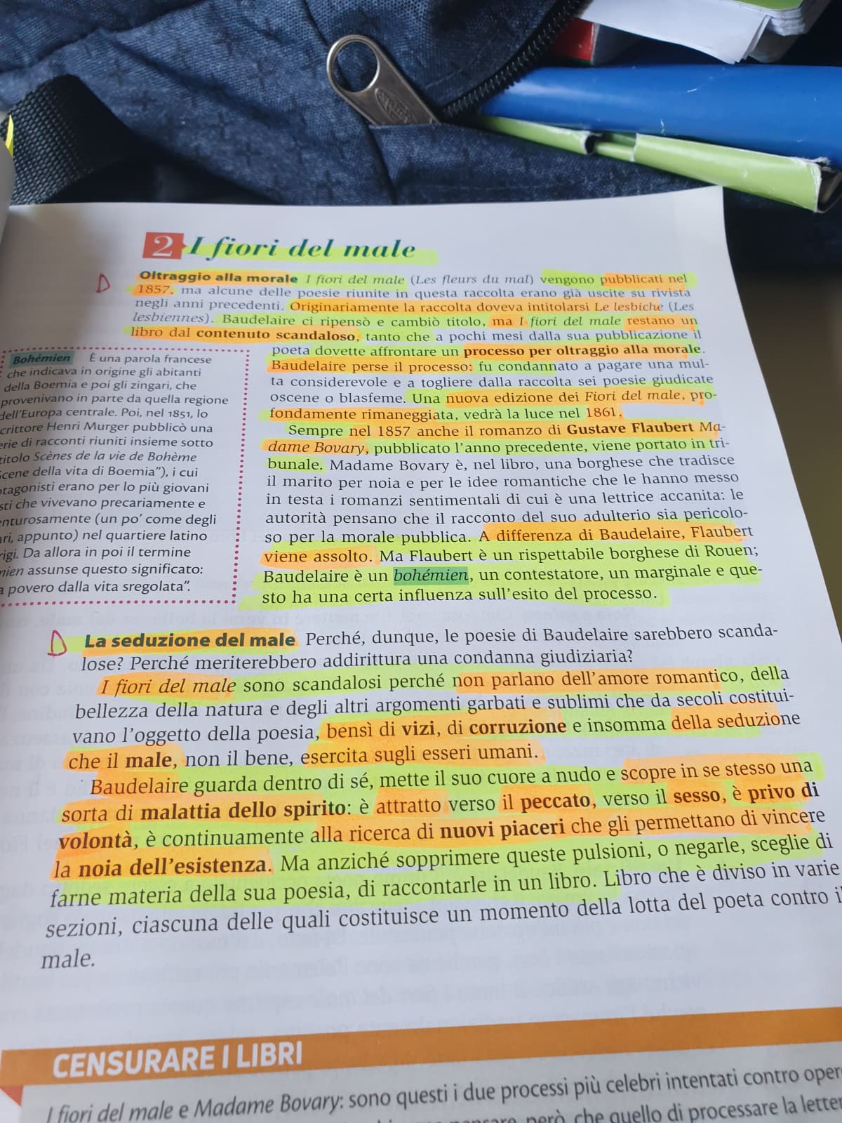 Ogni tanto pure in italiano si studia qualcosa di interessante(si io sottolineo tutto ok??)