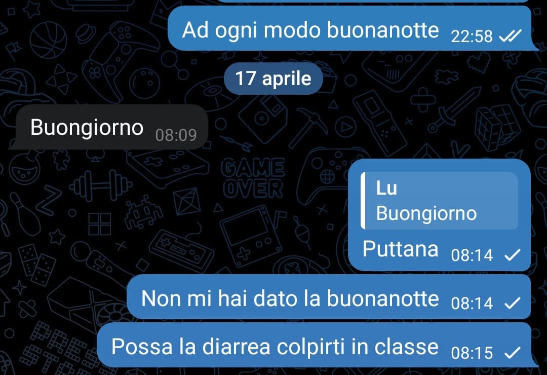 No, non sono per niente rancoroso, cosa vi fa pensare che lo sia?