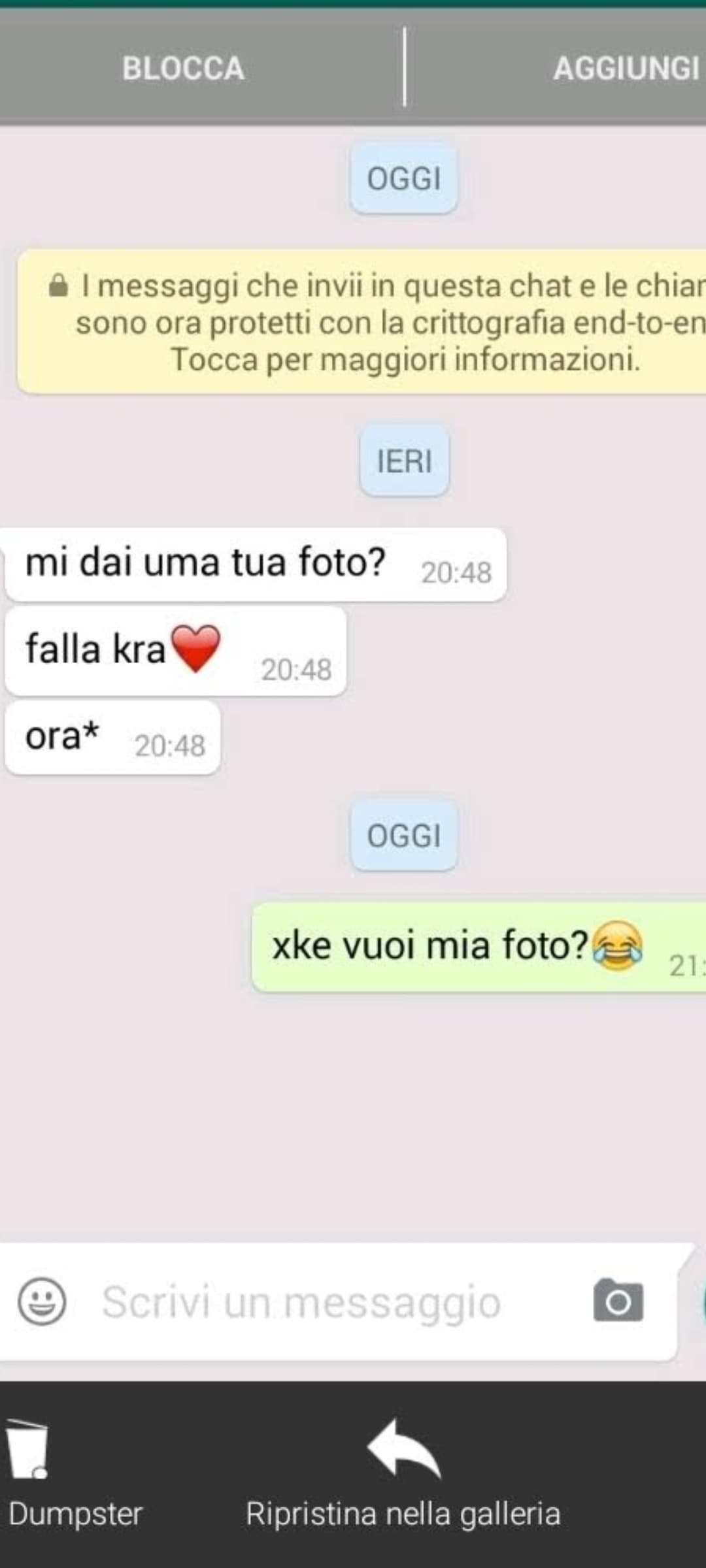 La mia ex compagna delle medie lol