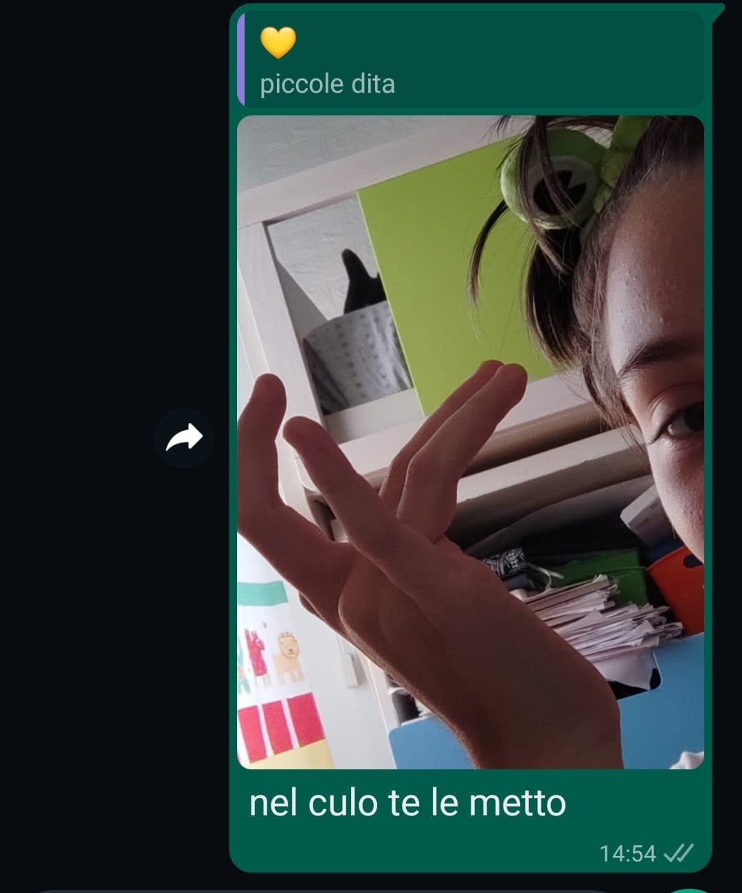 ragq guardate come sono simpatico e come sono bello con la fascia della rana e che dita lunghe che ho chissà cosa ci facc