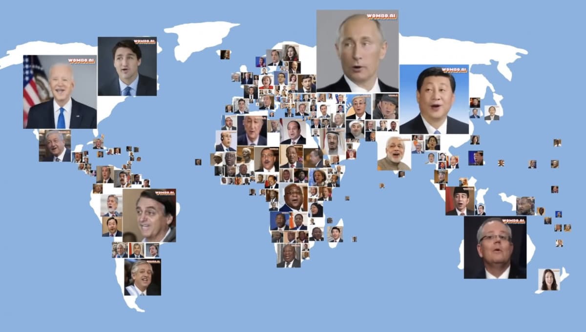 Guardando un video stupidissimo su YouTube, mi sono reso conto di quanto vedere il mondo attraverso le faccine dei leader dei vari paesi faccia sembrare tutti una grande famiglia. E anche fa capire come la complessità del mondo sia governata da pochi 