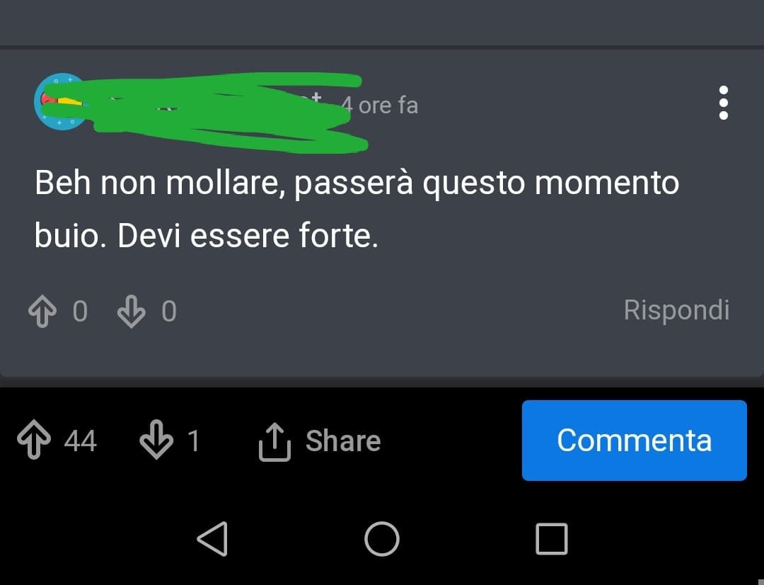 Grande, ora che hai detto così si sente decisamente meglio