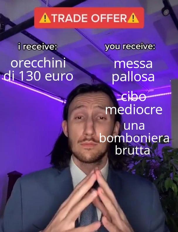 Si, ho fatto sto meme durante una comunione di merda 