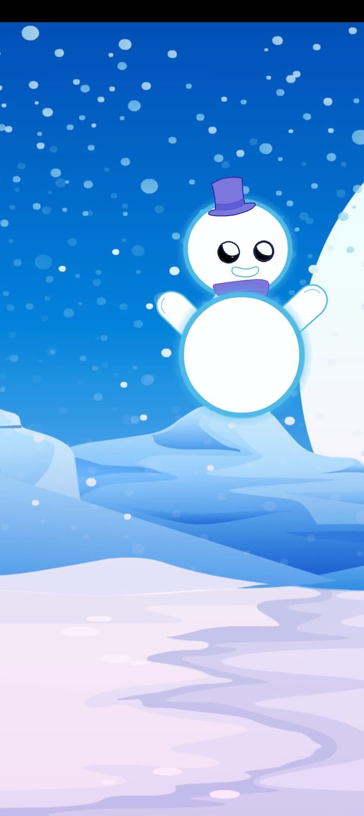 Pupazzo di neve fatto su un giochino gacha