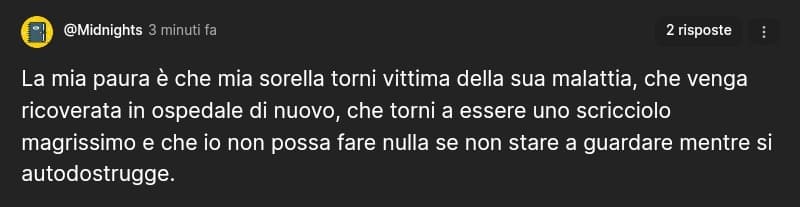 Effettivamente non l'avevo mai espresso a parole, ma ora che ci rifletto è terribile 