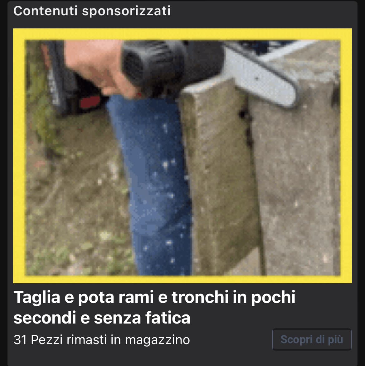 Finalmente una pubblicità di cosa pure abbastanza utili..