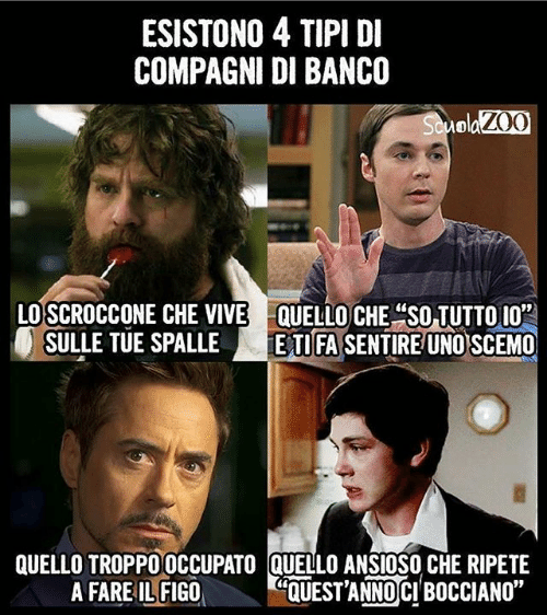 Che compagno di banco avete? ?