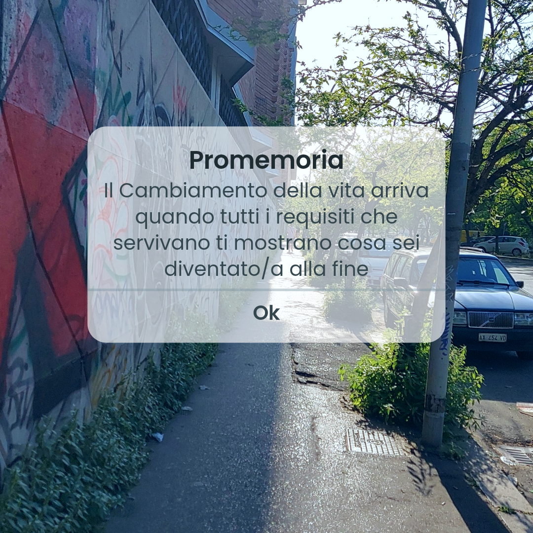 Tiro le somme. Vedo cosa ho cercato e come ho reagito nel viverlo, le persone che hanno influito sulle scelte che ho preso e quelle che alle quali ho scelto di dare retta. Grandi cambiamenti in arrivo...forse?
#Cambiamento
