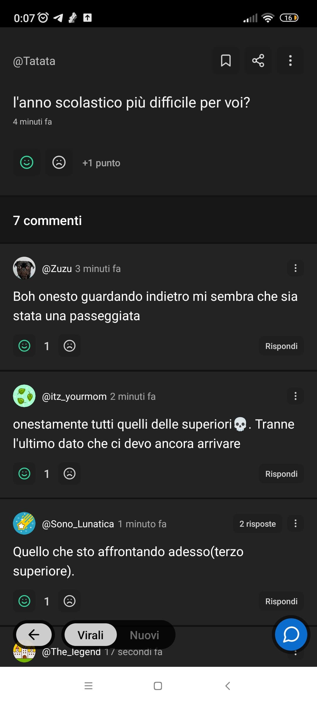 COMUNQUE, per me è stata la terza elementare, so che sembra uno scherzo, ma da piccolo ero un po' lento, e le maestre erano severe.