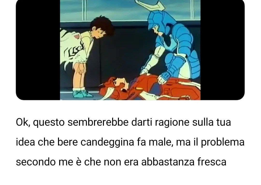 Secondo me fa bene la candeggina