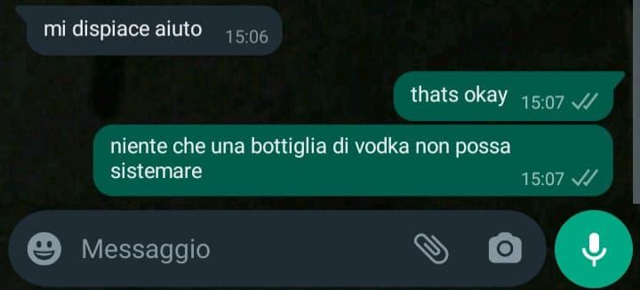 si risolverà tutto in un modo o nell'alcool