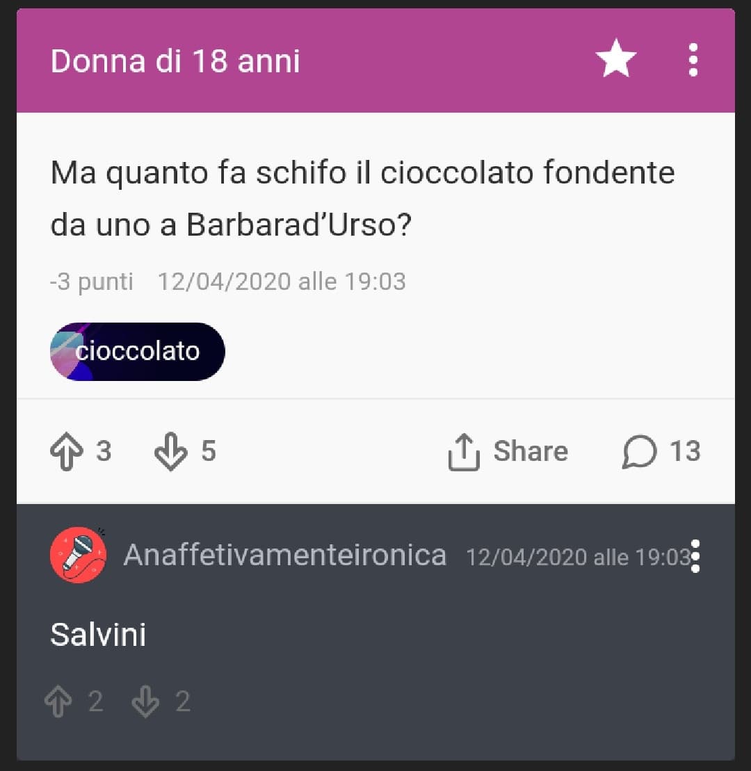 Ripropongo questa perla che non ha avuto la giusta gloria