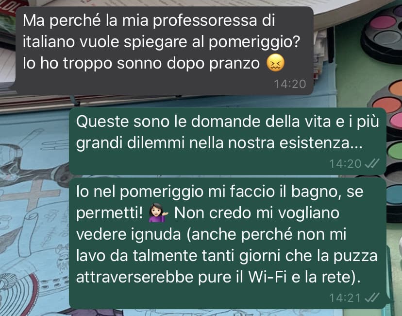 REGOLA NUMERO 1: NON FARE LE VIDEOLEZIONI DI POMERIGGIO!