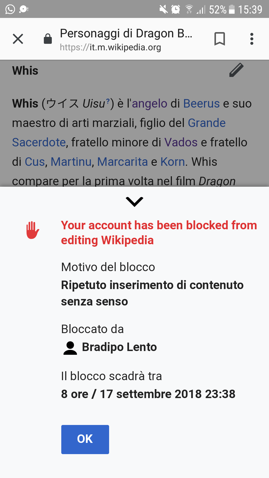 Oh no proprio quando stavo iniziando a divertirmi!