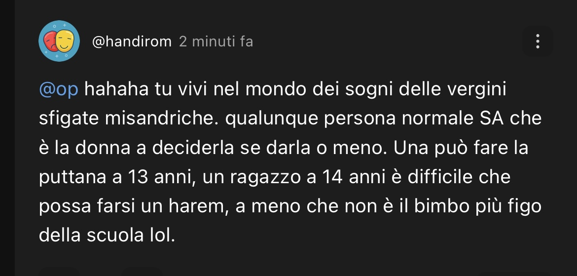 Da quando all’uomo piace la troia?😂