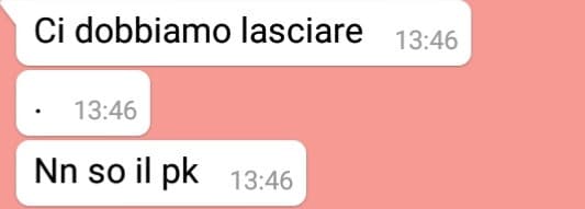 Ieri ho letto i segreti di due ragazze che venivano lasciate con un messaggio 