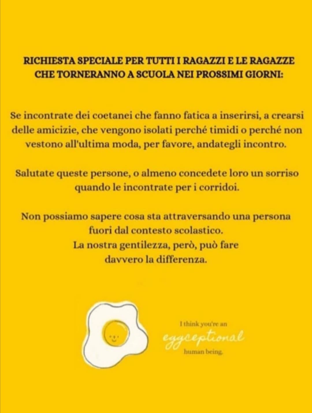 Certo è molto bello sapere che le persone ti devono salutare perché gli fai pena che stai li da sola, o perché sennò sembrano stronze.