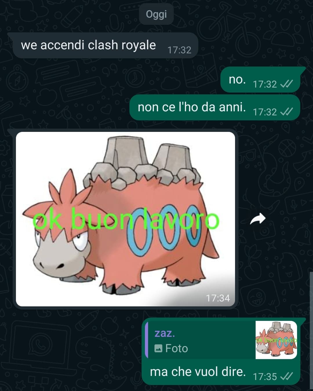 ma è totalmente fuori di senno... ma che vuol dire? ma perché..