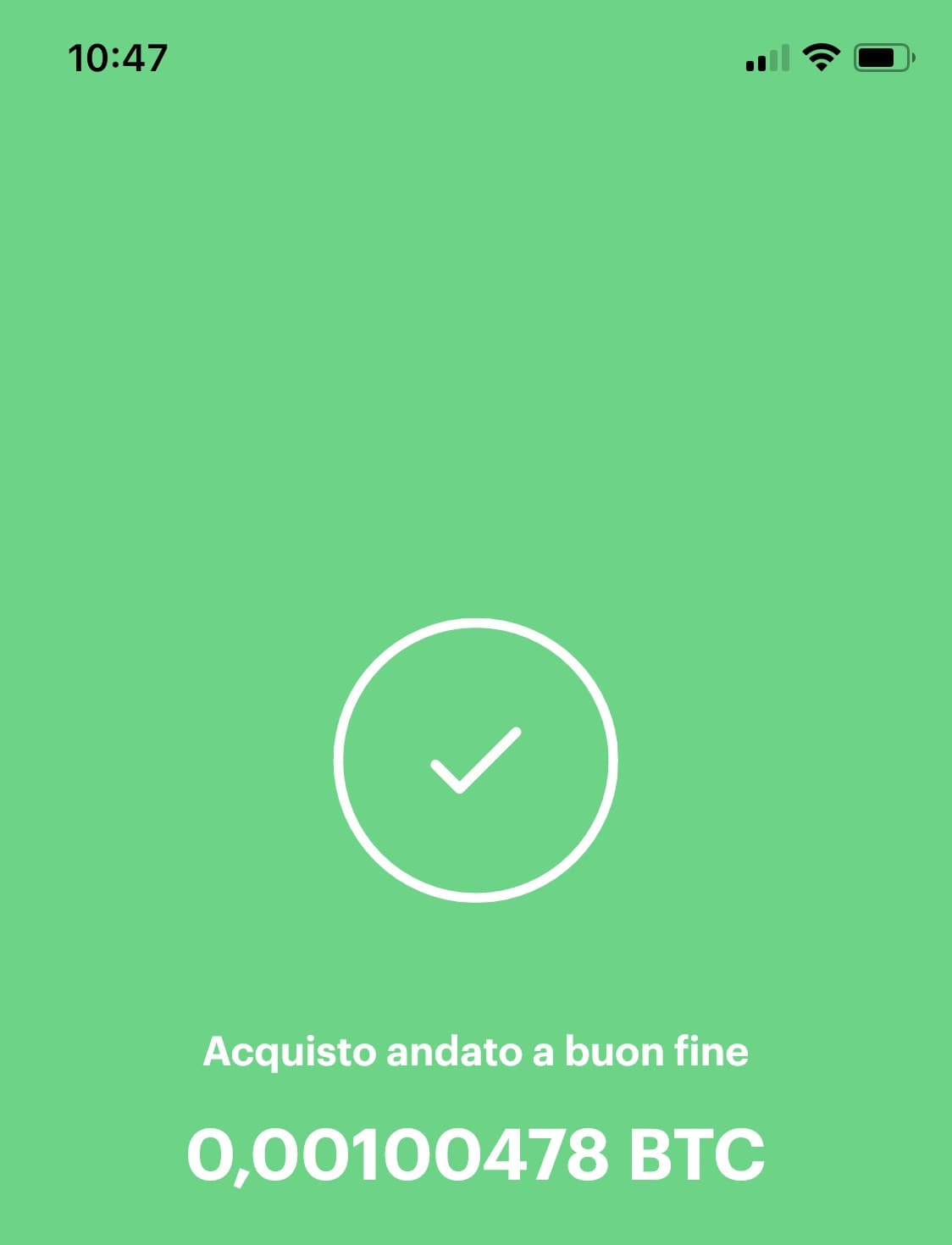 12 agosto 2021. Primo acquisto di Bitcoin, con l’ottimismo che sarà una scelta di cui andrò fiero in futuro