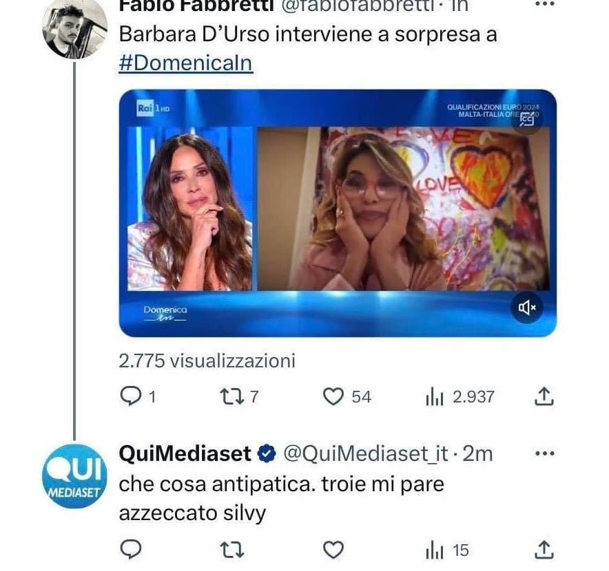 Non il smm della Mediaset che si dimentica di cambiare profilo ☠️