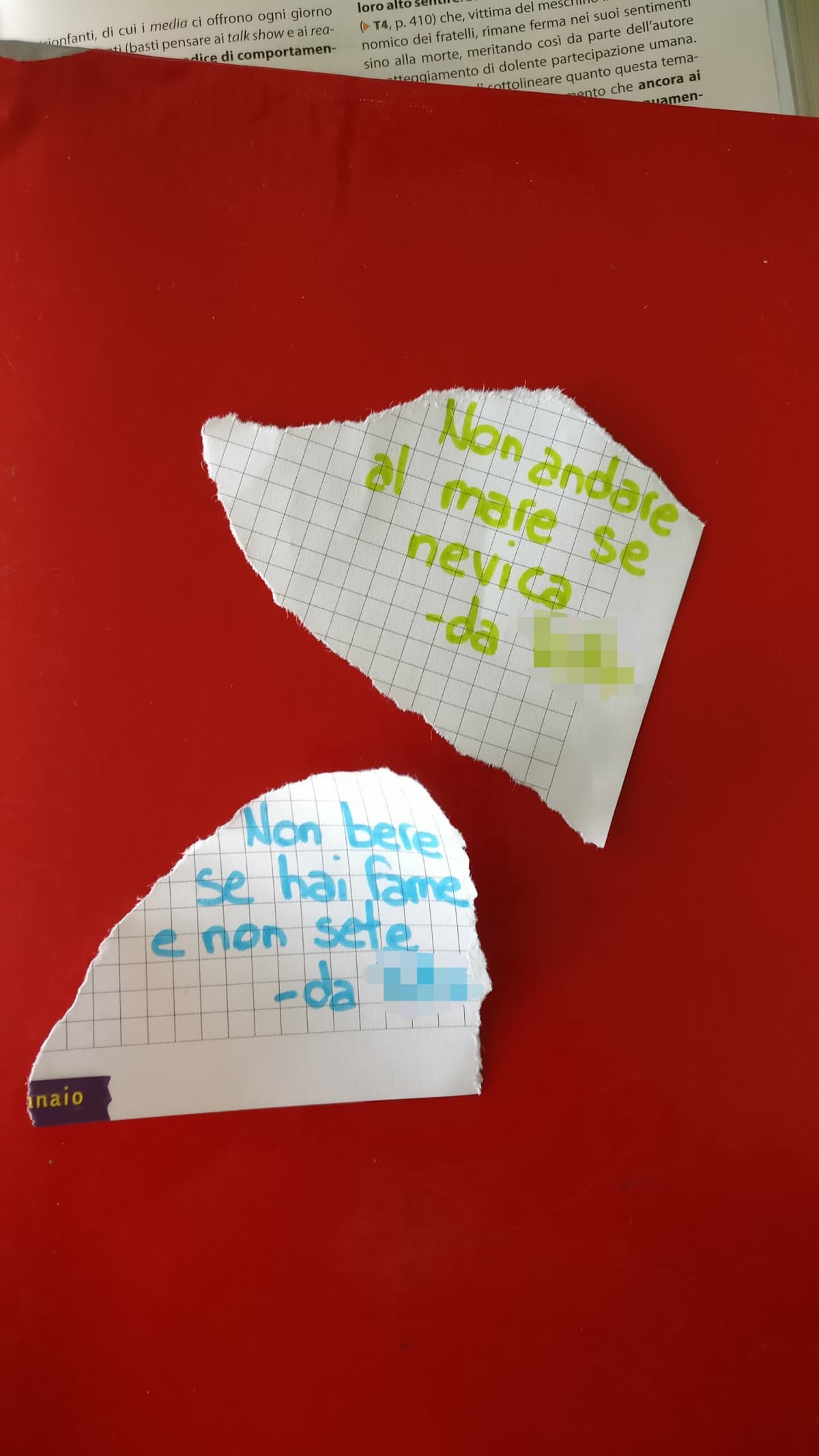 Oggi a scuola c'era imboressamento generale... Ecco la prova data da una mia compagna di classe (anche la prof di matematica e fisica era tranquilla)