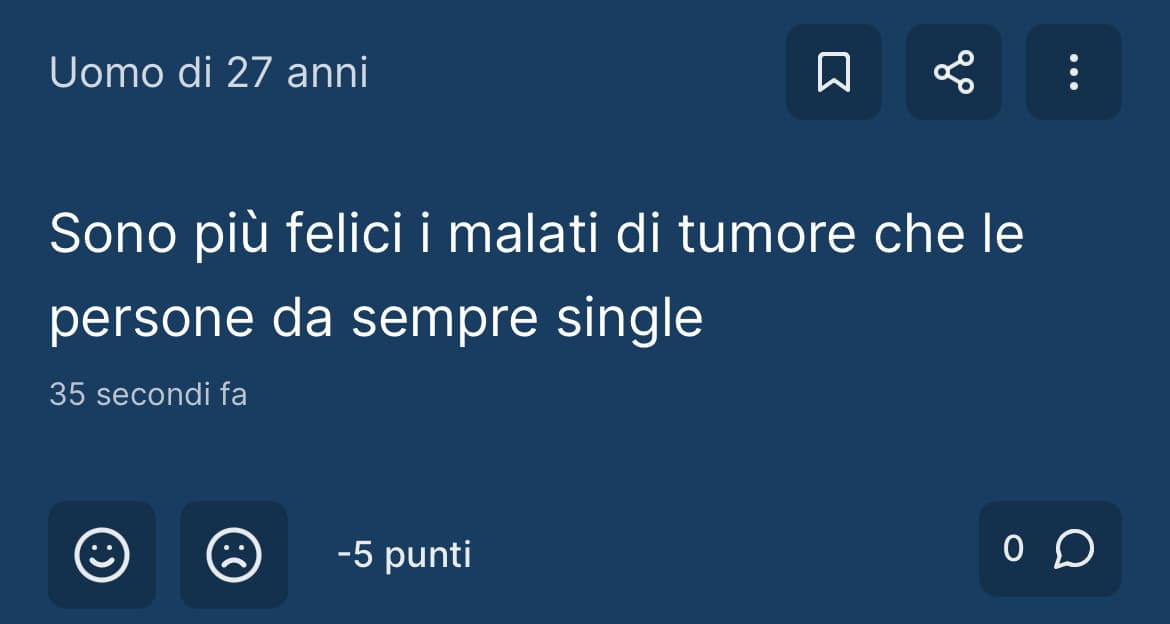 🚩STAI ESAGERANDO 🚩 Tu non hai la minima idea di cosa si prova ad avere un tumore o stare vicino a qualcuno che c’è lo ha.