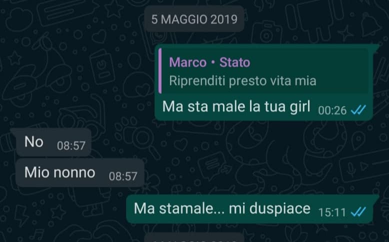 RAGA STO MORENDO ODDIOO