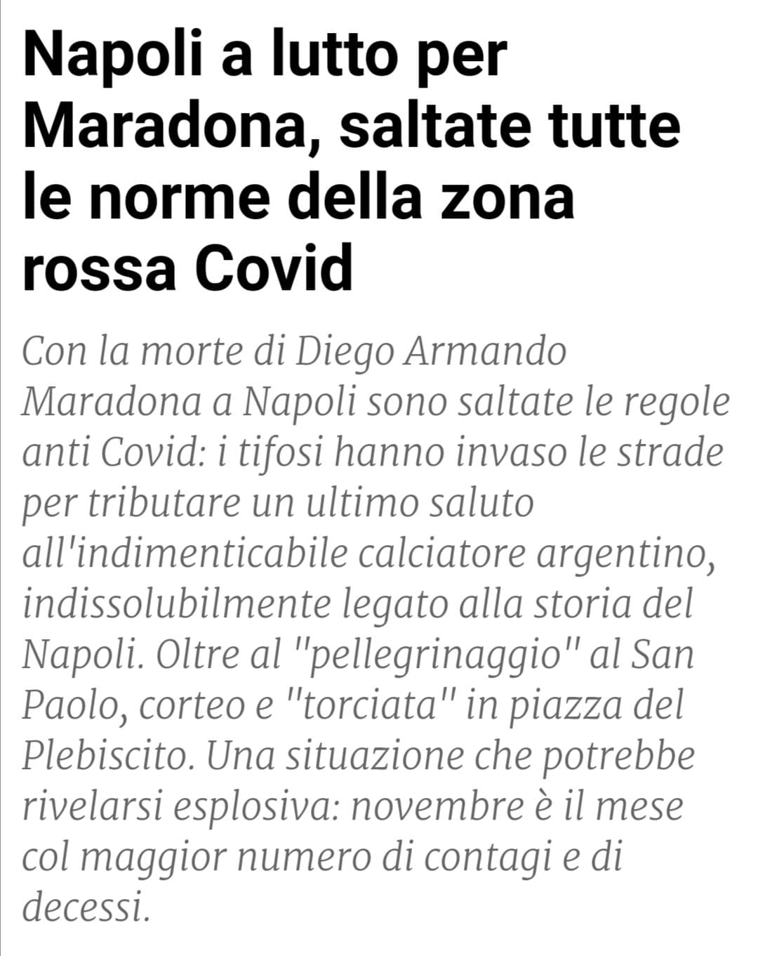 Vi protegge Maradona dal coviddi, tranquilli