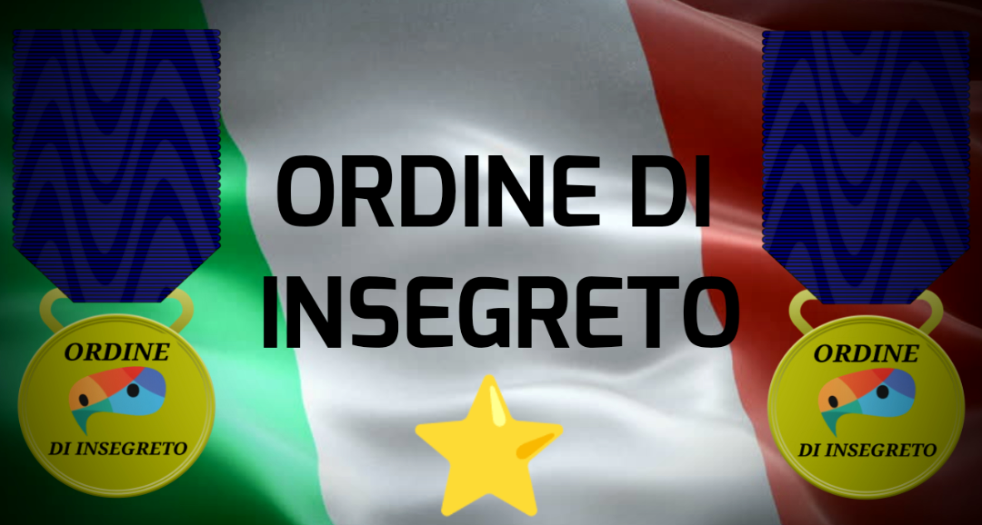 NASCE L'ORDINE DI INSEGRETO! - I PRIMI TRE PREMIATI