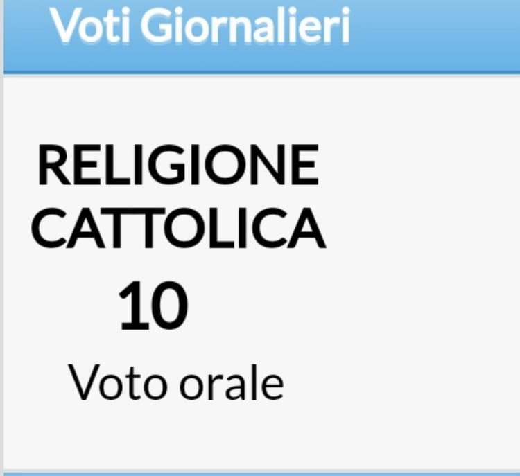 ho detto alla prof di religione che non credo in dio e mi ha messo 10 