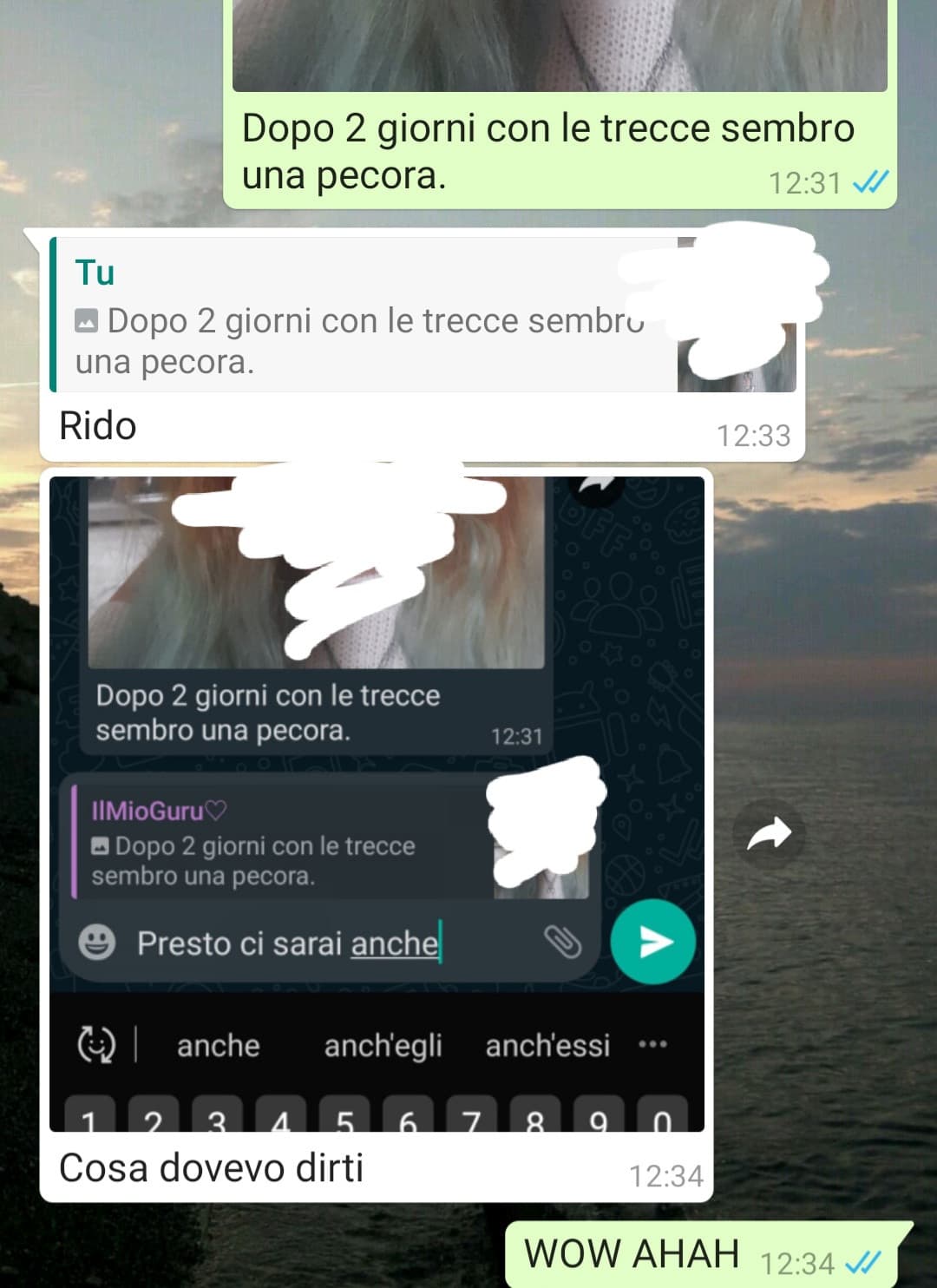 I che spammo i miei capelli alla gente E MI RISPONDONO COSÌ 