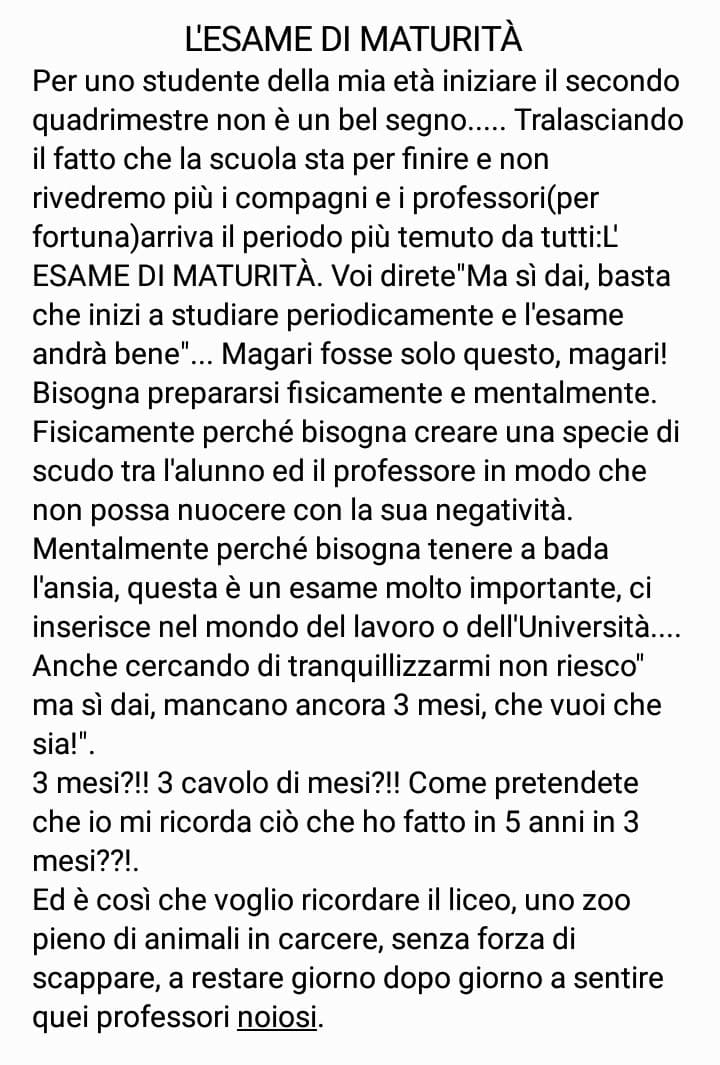 La maturità