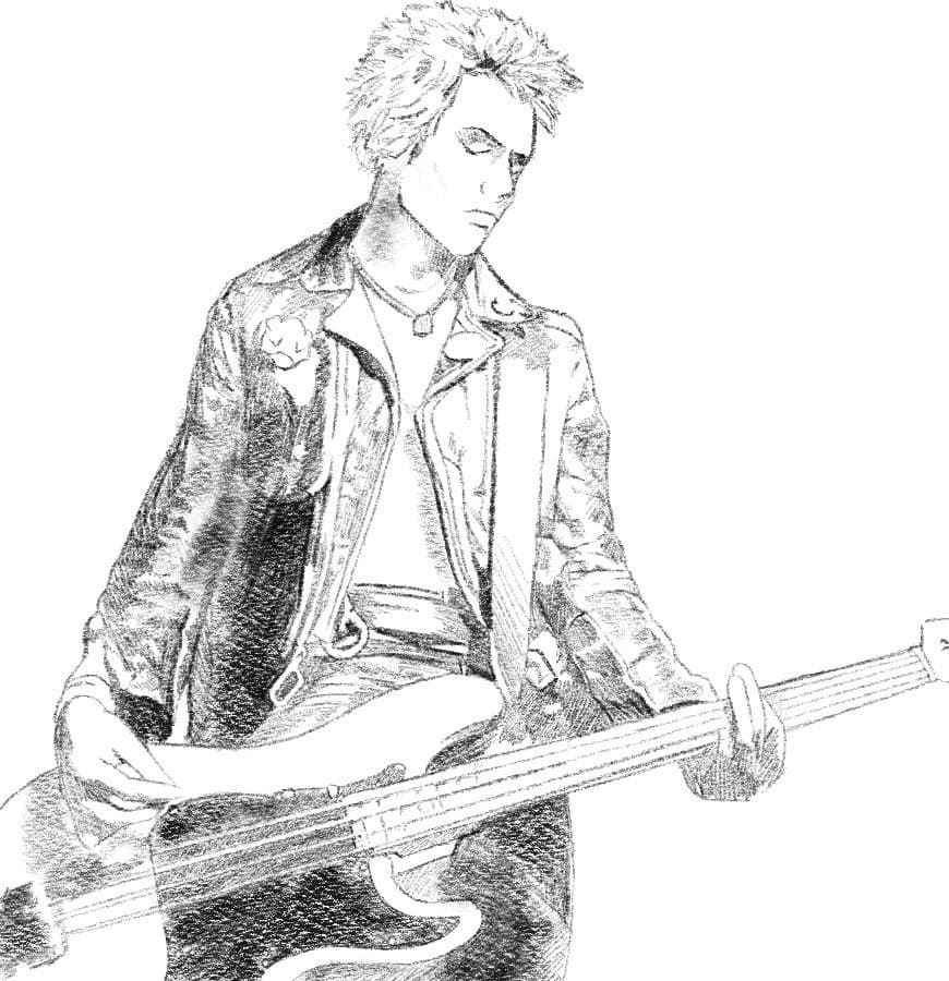 Ho fatto questo disegno di Sid vicious spero vi piaccia ciao