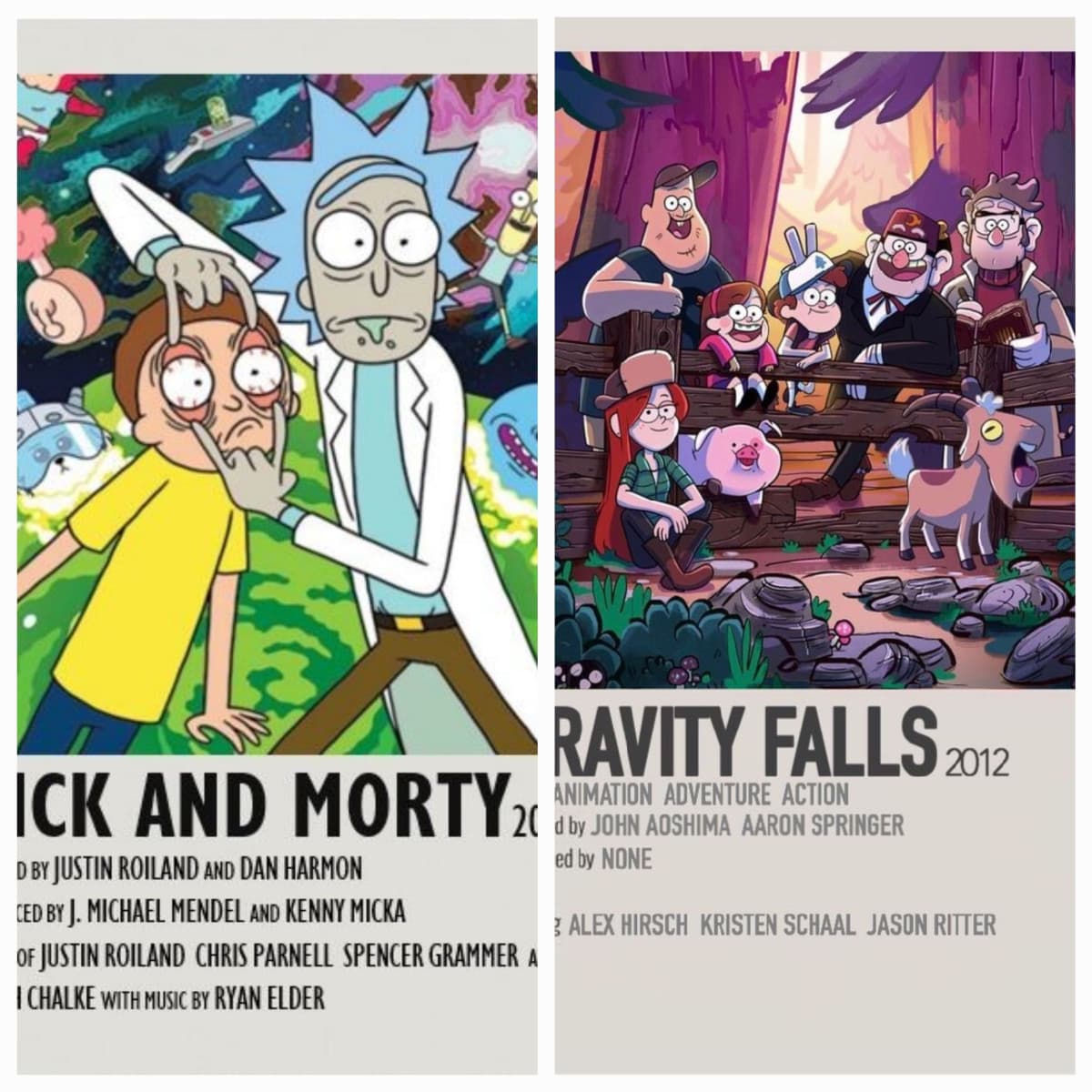 TORNEO CARTONI ANIMATI 5) rick and morty or gravity falls 