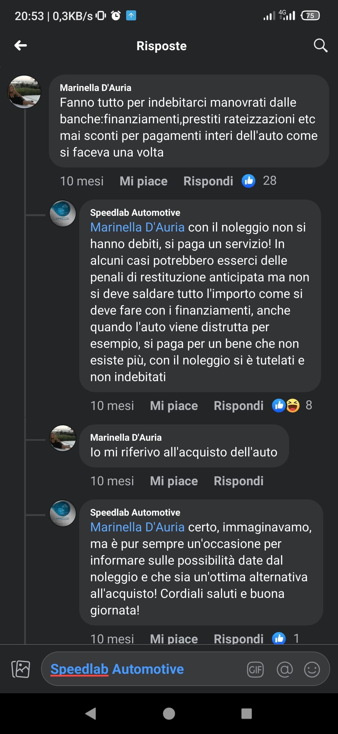 "Il noleggio costa meno dell'acquisto di un'auto"... che cazzo leggo?! 😐 "Noi non facciamo pagare la manutenzione ".