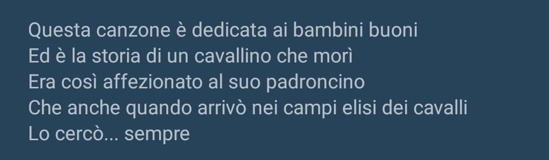 Questa é la storia di un cavallino... 