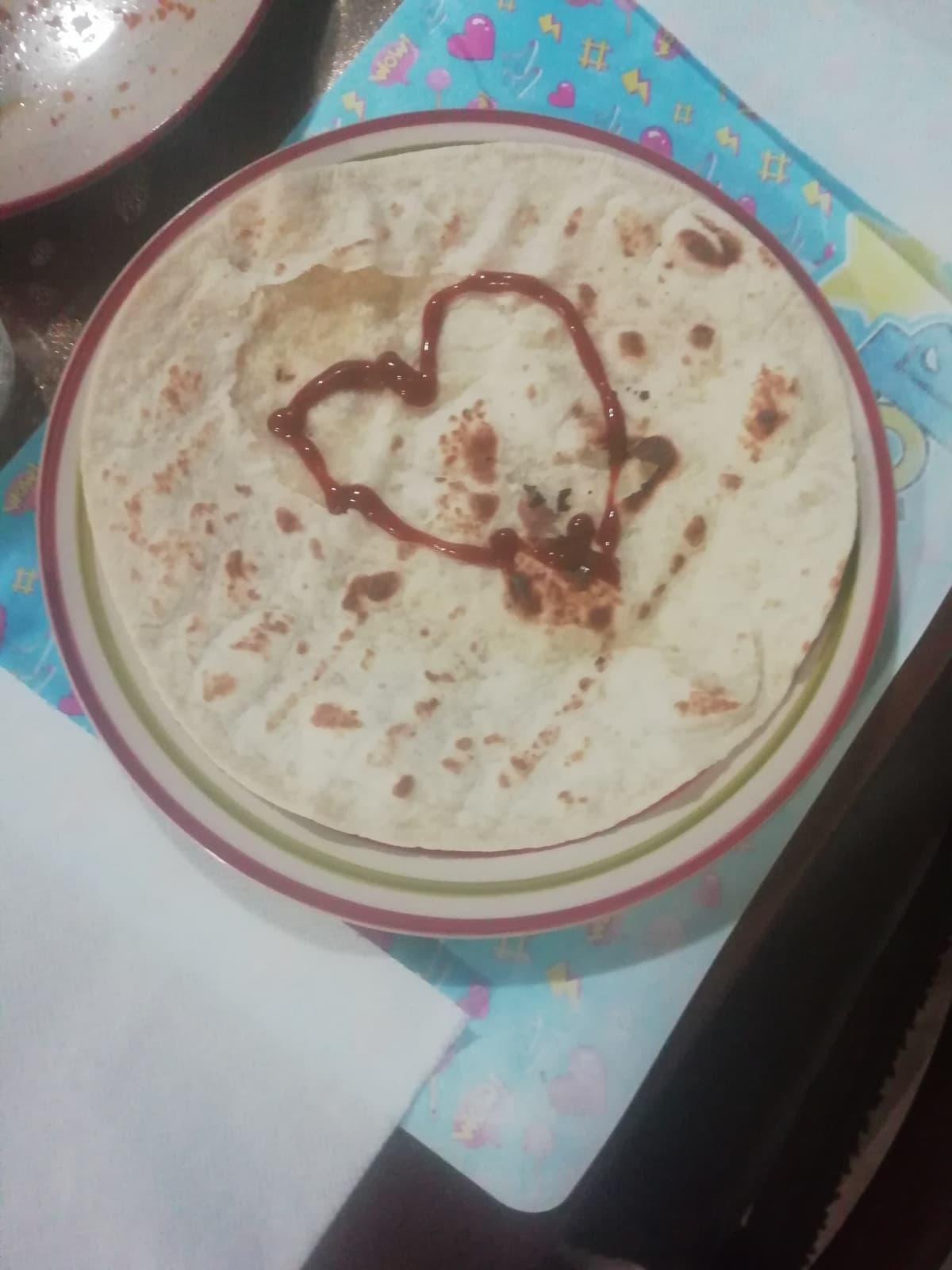 Mio fratello ieri stava facendo una piadina per me 