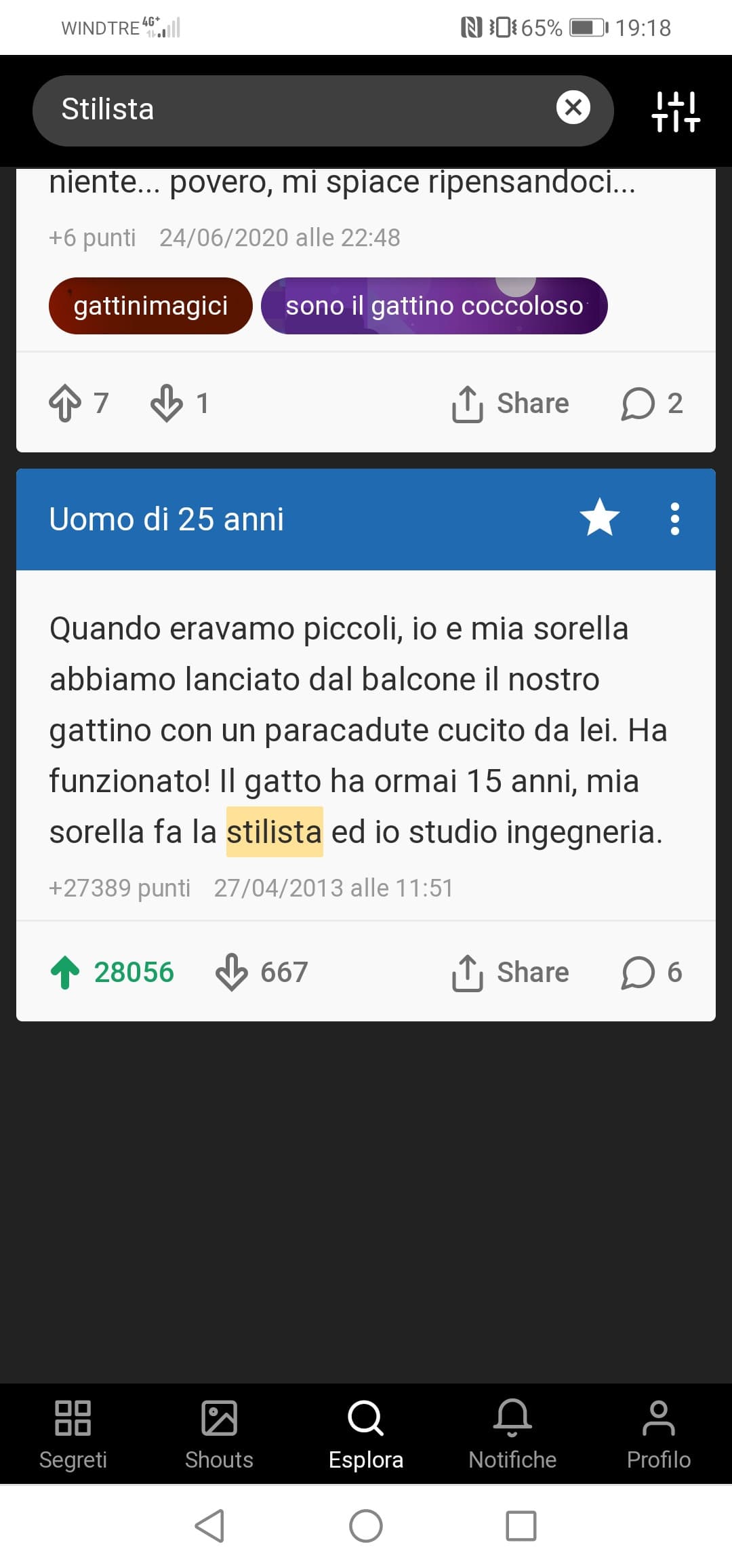 Ok... Dove sono finite tutte queste persone che mettono like e dislike, c'è si sono dimezzate? Dove siete? 