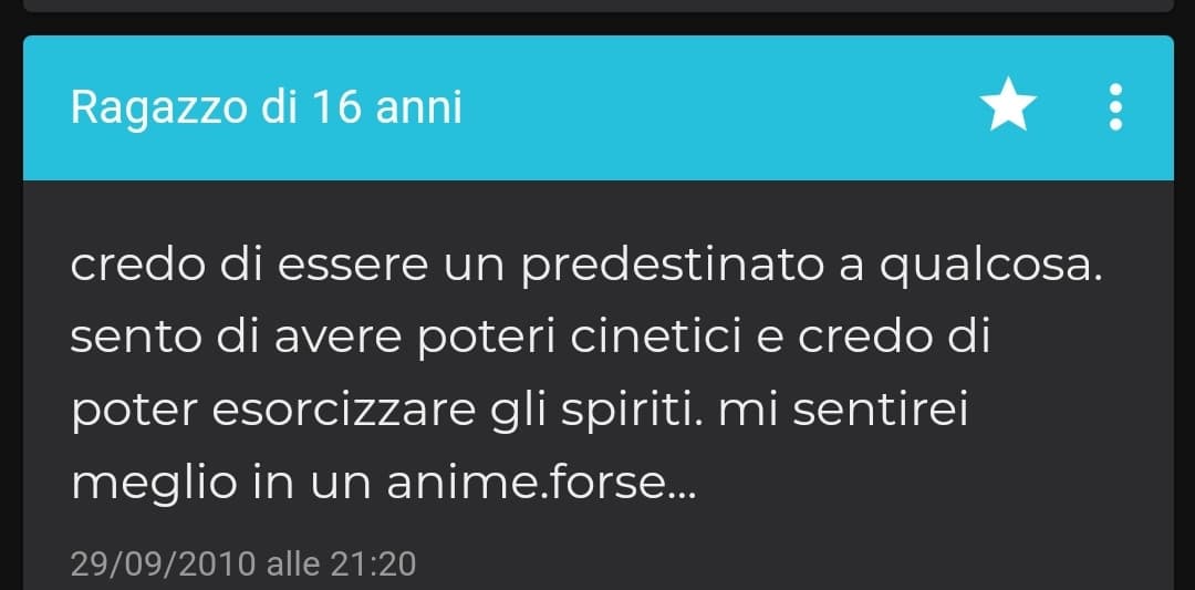 Direttamente da 10 anni fa