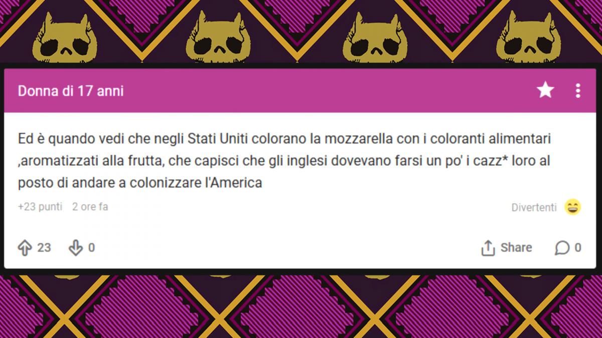 Ed è quando vedi segreti del genere, che capisci che in italia ci dovremmo fare un po i cazzi nostri e smettere di rompere il cazzo agli abitanti degli altri paesi perchè mangiano come vogliono.