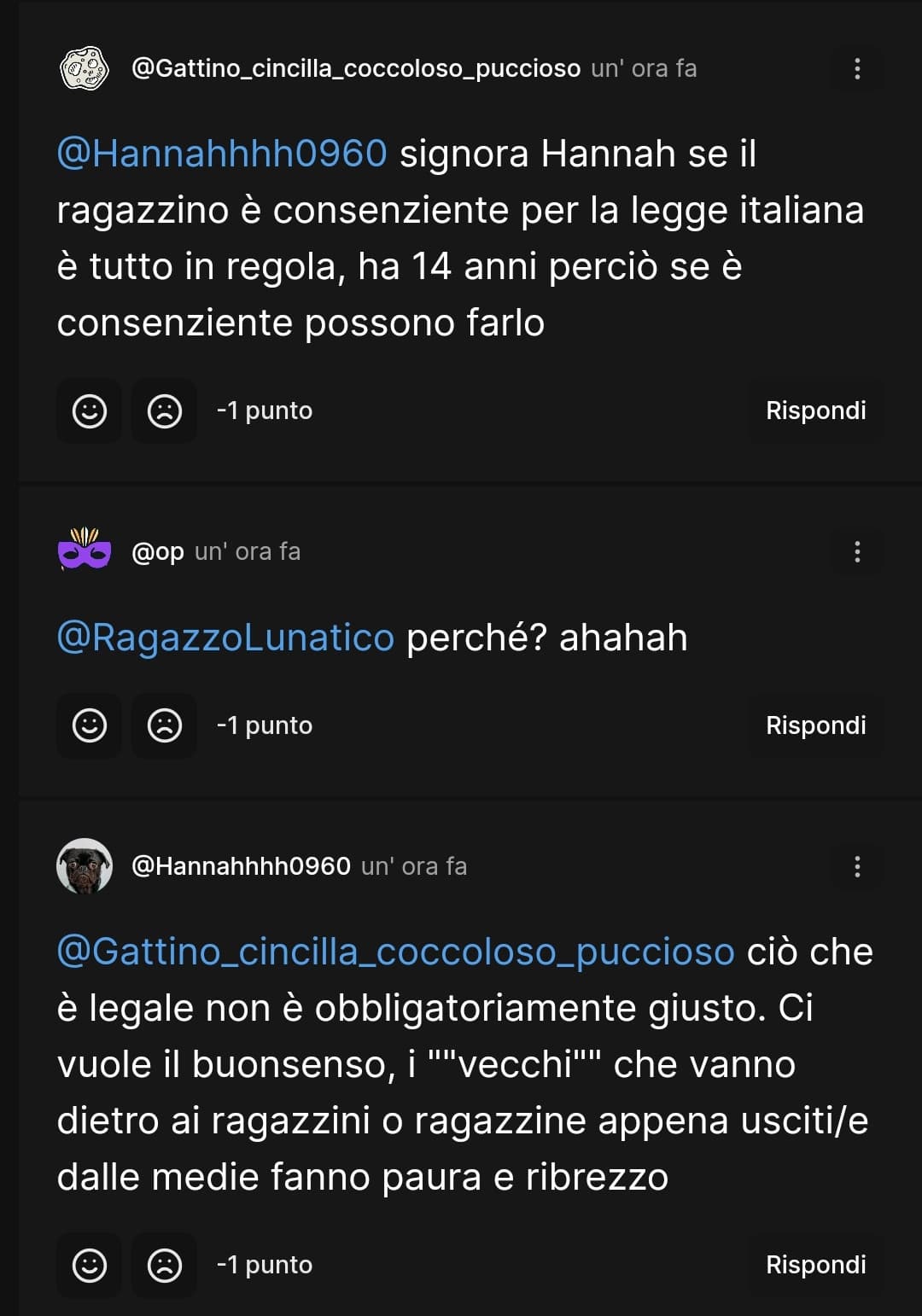 "non me ne frega un cazzo della legge" allora io decido che posso essere nazista senza che me ne importi,come la mettiamo ora??