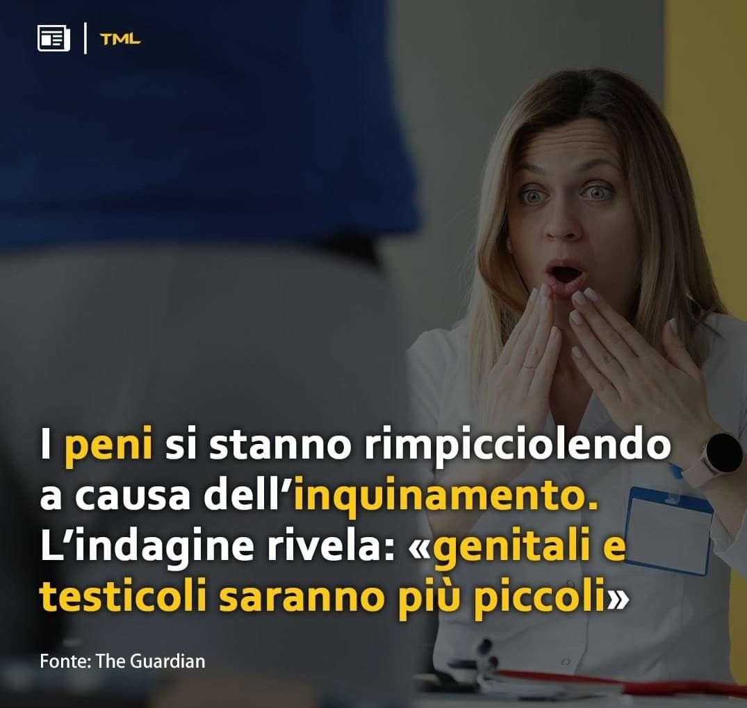 Lei:"Ma ce l'hai piccolo." Io:"Eh sai com'è, a causa dell'inquinamento"