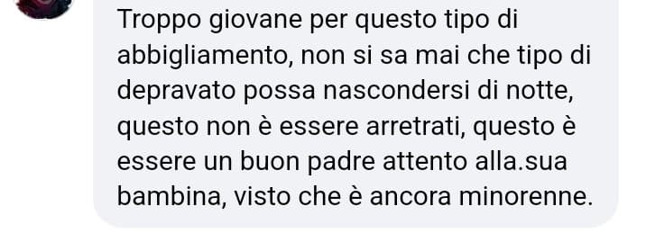 Il "non vestirti cosí perché ci potrebbe essere il depravato  di turno" é una mentalità  di stampo patriarcale annessa di un altro stereotipo patriarc